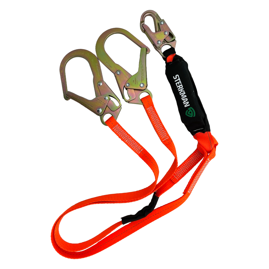 Línea de vida doble de banda con amortiguador gancho grande Mod. ASK-L2G  Mca. Sterkman  