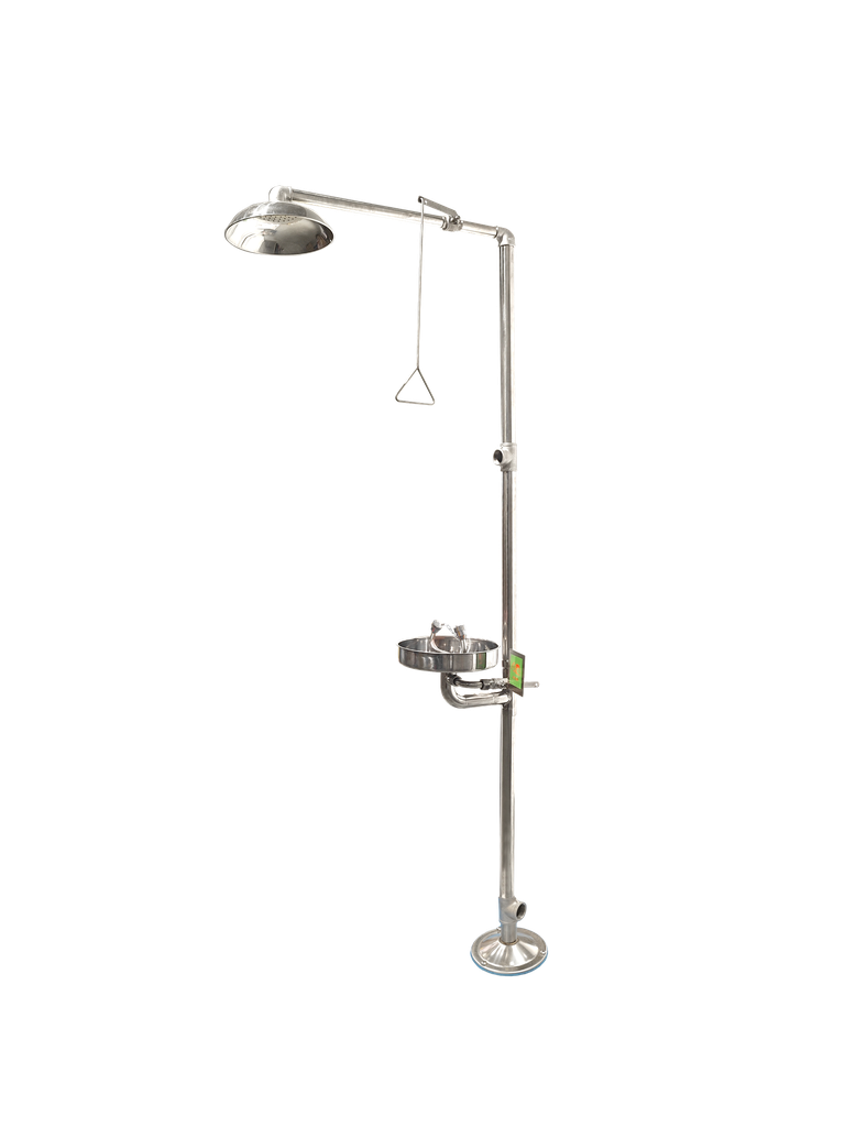 Regadera con lavaojos de acero inoxidable modelo 6610  marca Sterkman 